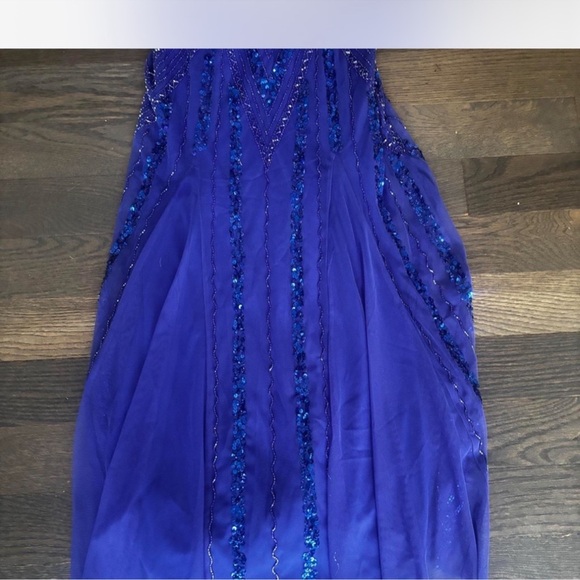 Reign Midnight Blue Sequin Gown - Picture 3 of 5